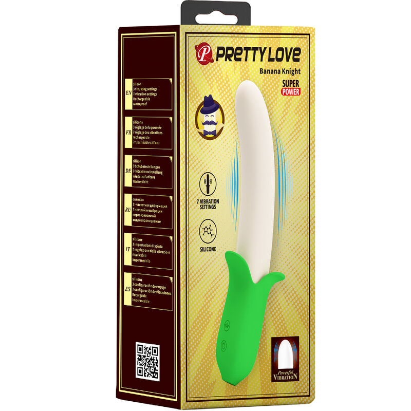 Pretty Love Banana Knight Super Power 7 Silicone Vibrations | Niks.fi verkkokauppa