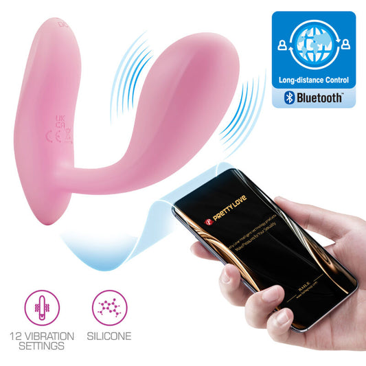 Pretty Love Baird G-Spot 12 Vibrations Rechargeable Pink App | Niks.fi verkkokauppa