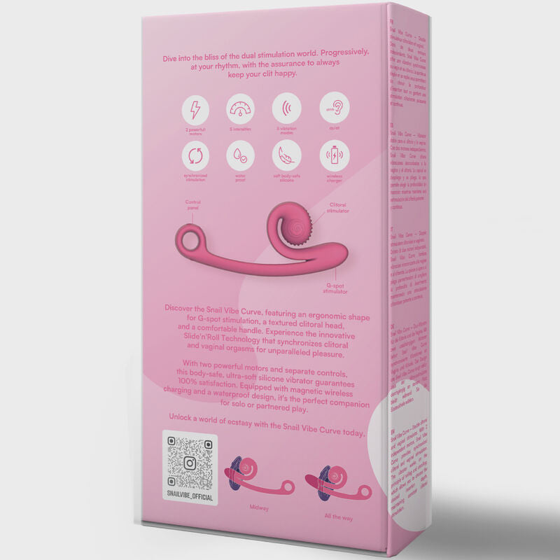 Snail Vibe Curve Vibrator Pink | Niks.fi verkkokauppa
