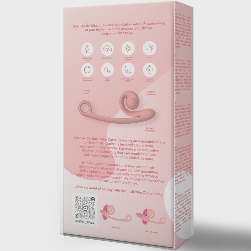 Snail Vibe Curve Vibrator Peach | Niks.fi verkkokauppa