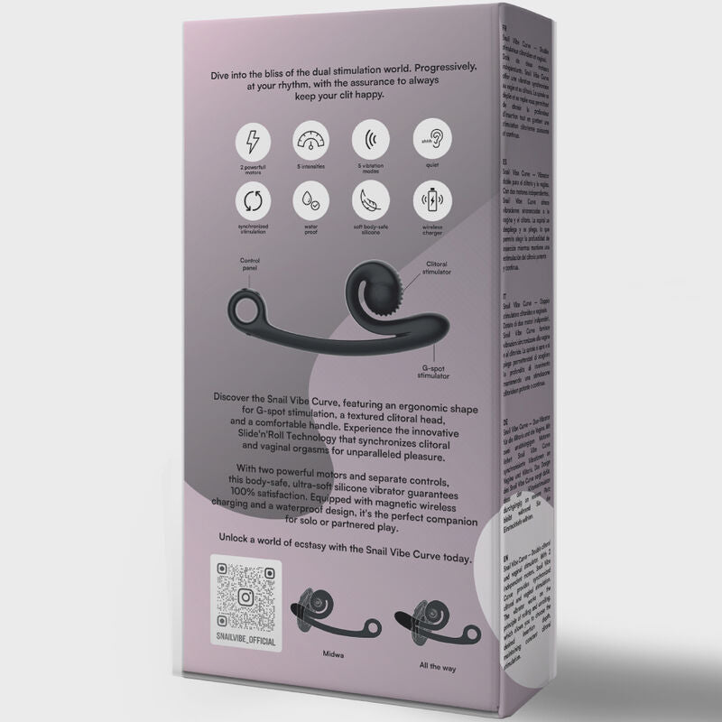 Snail Vibe Curve Vibrator Black | Niks.fi verkkokauppa