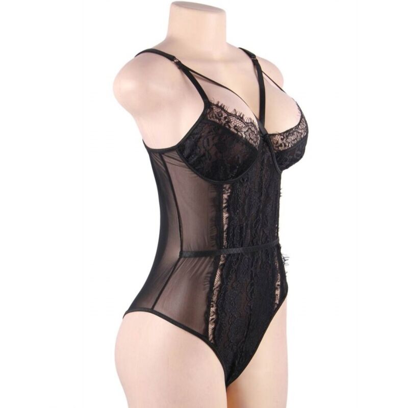 Queen Lingerie Black Lace Teddy S/M | Niks.fi verkkokauppa