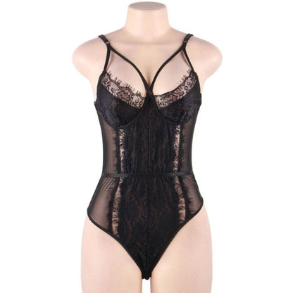 Queen Lingerie Black Lace Teddy L/Xl | Niks.fi verkkokauppa