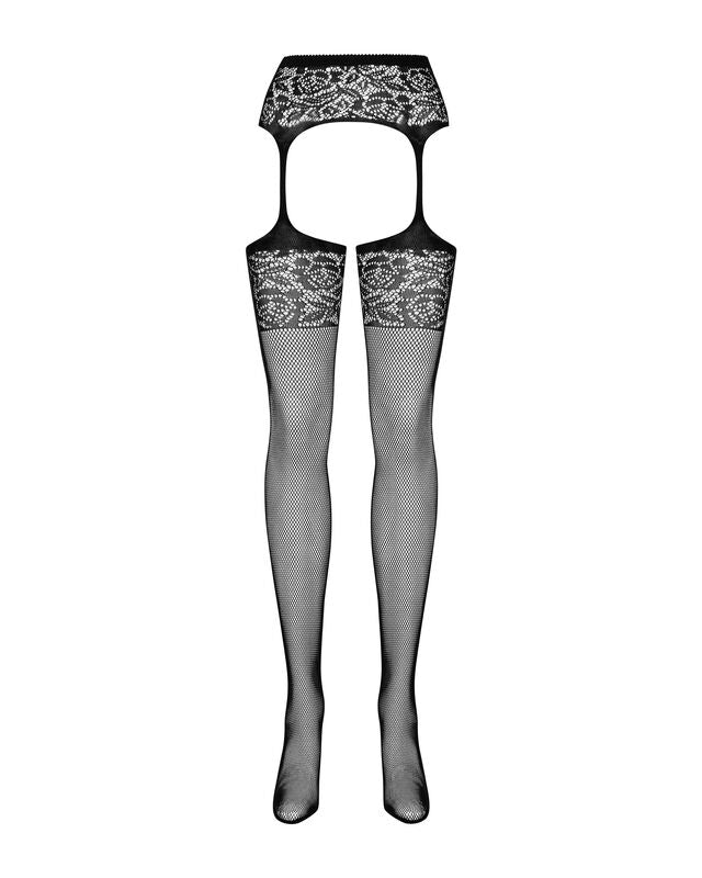 Obsessive S500 Garter Stockings Black S/M/L | Niks.fi verkkokauppa