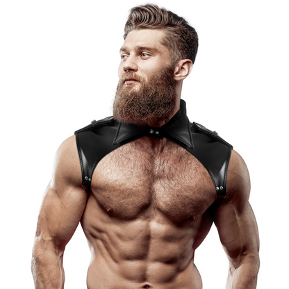Fetish Submissive Attitude Men'S Brigade Adjustable Eco-Leather Neck Harness | Niks.fi verkkokauppa