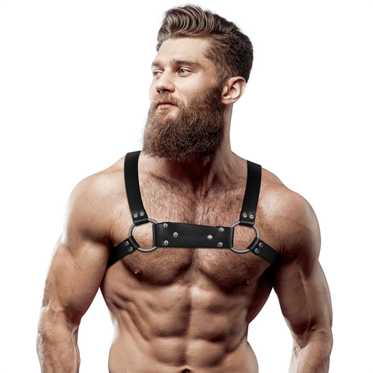 Fetish Submissive Attitude Men'S Eco-Leather Bulldog Chest Harness Size M/L | Niks.fi verkkokauppa