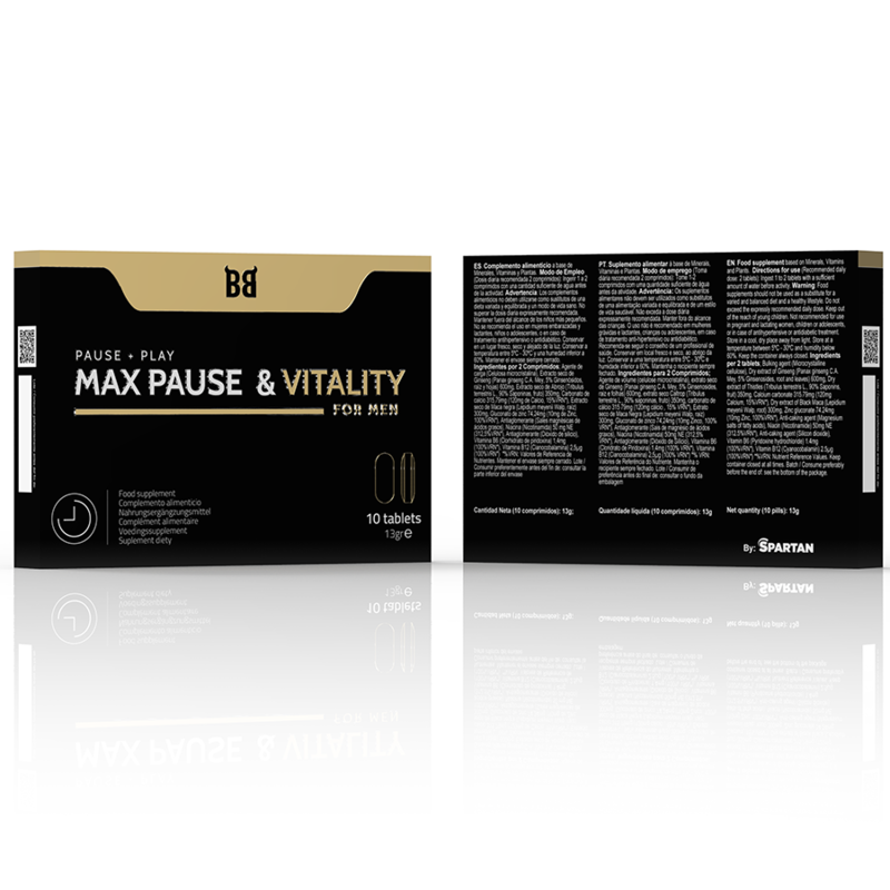 Black Bull Max Pause & Vitality Retardant For Men 10 Capsules | Niks.fi verkkokauppa