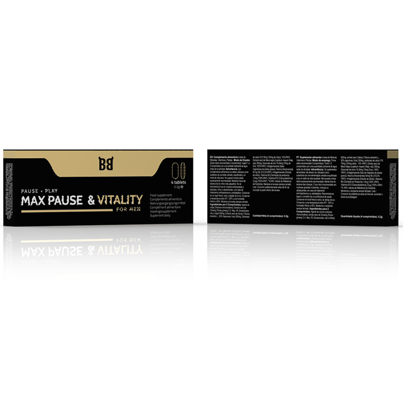Black Bull Max Pause & Vitality Retardant For Men 4 Capsules | Niks.fi verkkokauppa
