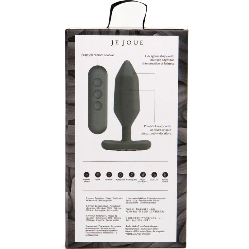 Je Joue Onyx Anal Plug Vibrator Black | Niks.fi verkkokauppa