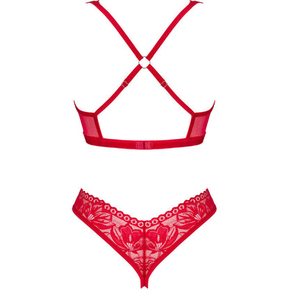 Obsessive Lacelove Set Two Pieces Cupless Red Xs/S | Niks.fi verkkokauppa