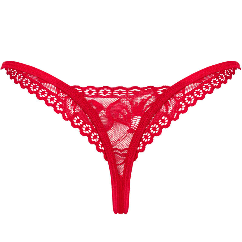 Obsessive Lacelove Thong Red M/L | Niks.fi verkkokauppa