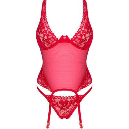 Obsessive Lacelove Corset Red Xl/Xxl | Niks.fi verkkokauppa