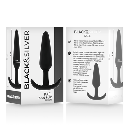 Black&Silver Kael Silicone Anal Plug With Medium Handle | Niks.fi verkkokauppa