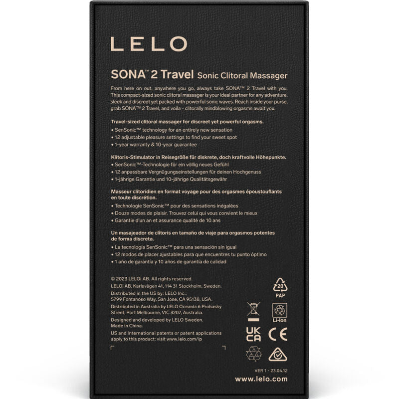 LELO Sona 2 Travel ääniaalto-klitoriskiihotin, pinkki