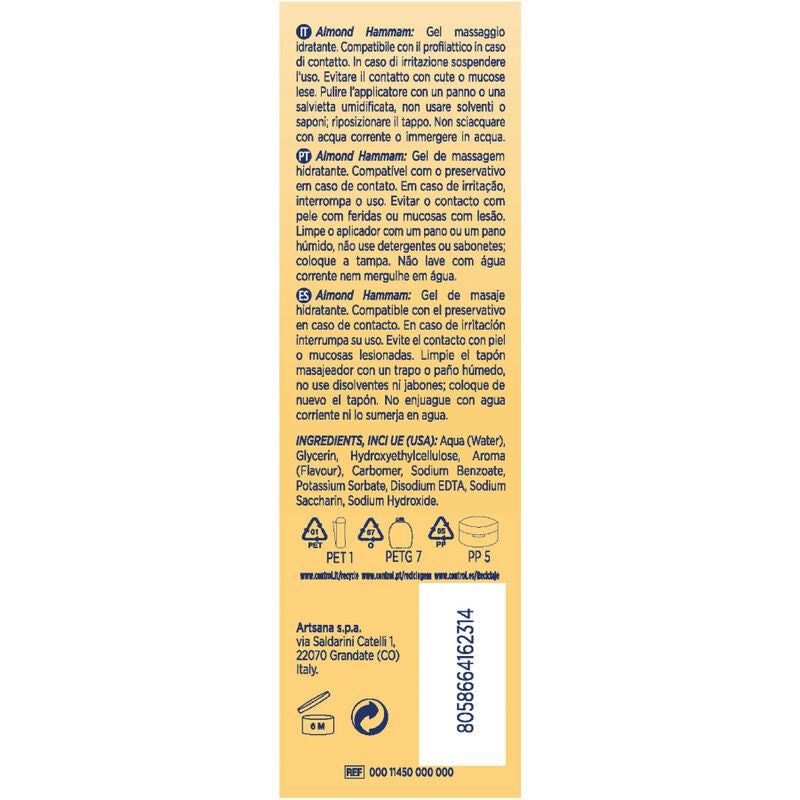Control Almond Hammam Massage Gel 3 In 1 200 Ml | Niks.fi verkkokauppa