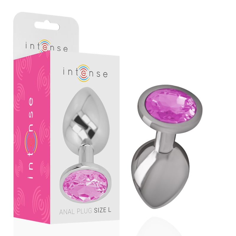 Intense Aluminum Metal Anal Plug With Pink Crystal Size L | Niks.fi verkkokauppa