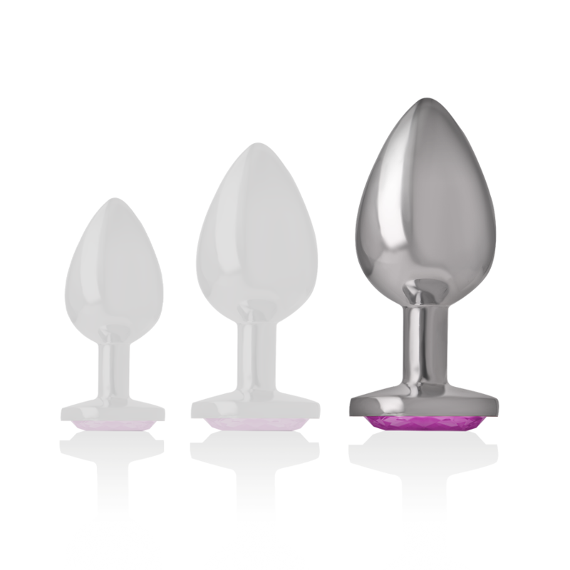 Intense Aluminum Metal Anal Plug With Pink Crystal Size L | Niks.fi verkkokauppa