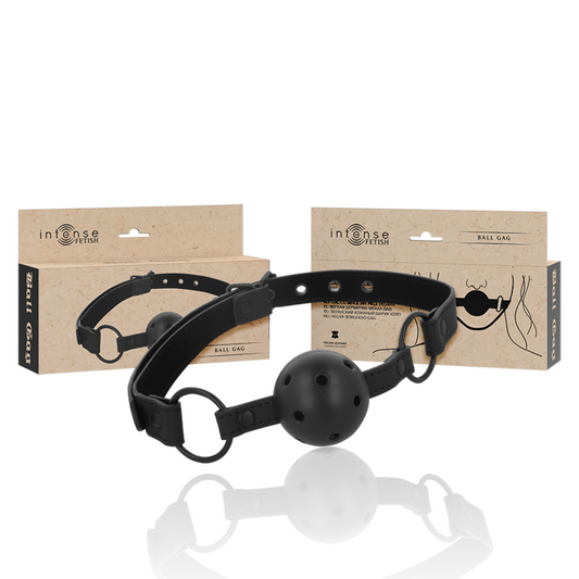 Intense Fetish Vegan Leather Ball Gag | Niks.fi verkkokauppa