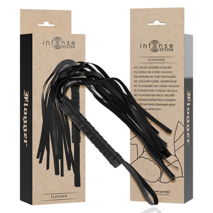 Intense Fetish Vegan Leather Flogger | Niks.fi verkkokauppa