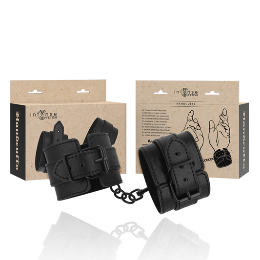 Intensefetish Vegan Leather Handcuffs | Niks.fi verkkokauppa