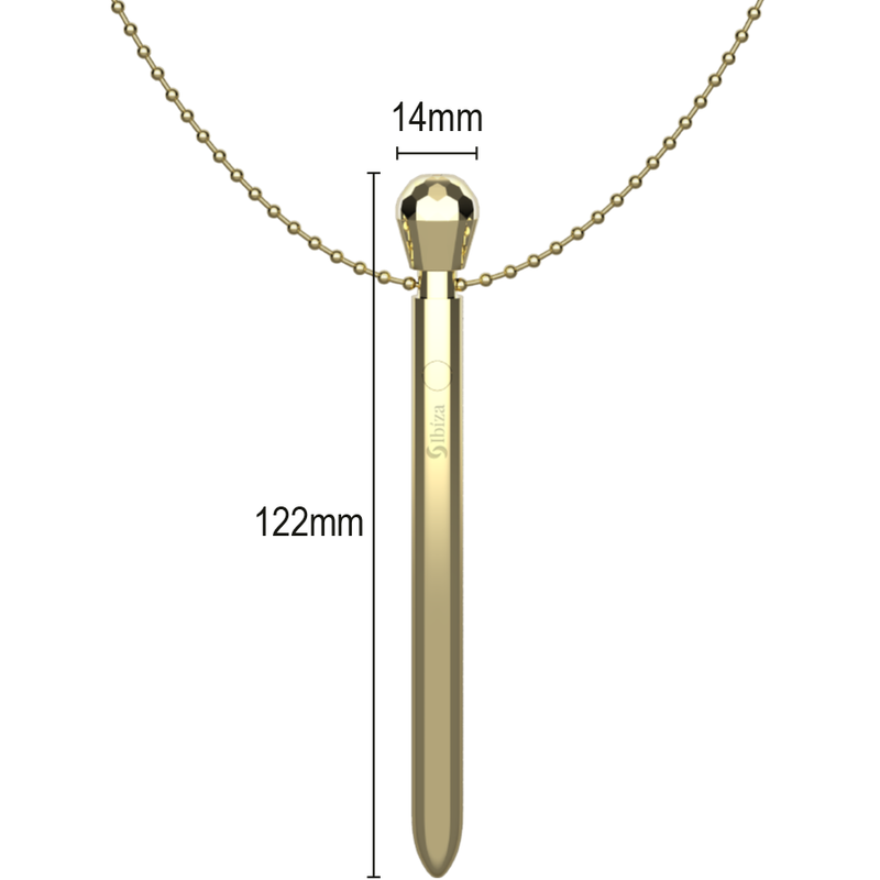 Ibiza Clit Pocket Stimulator Necklace Usb Charger 12 Vibration Modes Golden 12,2 X 1,5 | Niks.fi verkkokauppa