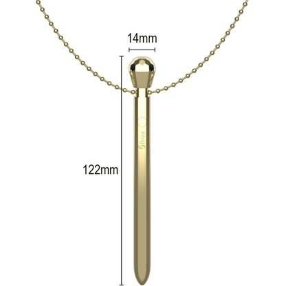 Ibiza Clit Pocket Stimulator Necklace Usb Charger 12 Vibration Modes Golden 12,2 X 1,5 | Niks.fi verkkokauppa