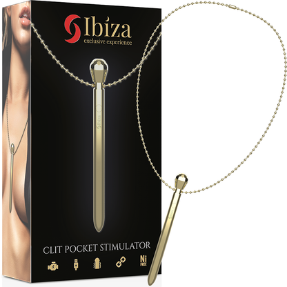 Ibiza Clit Pocket Stimulator Necklace Usb Charger 12 Vibration Modes Golden 12,2 X 1,5 | Niks.fi verkkokauppa