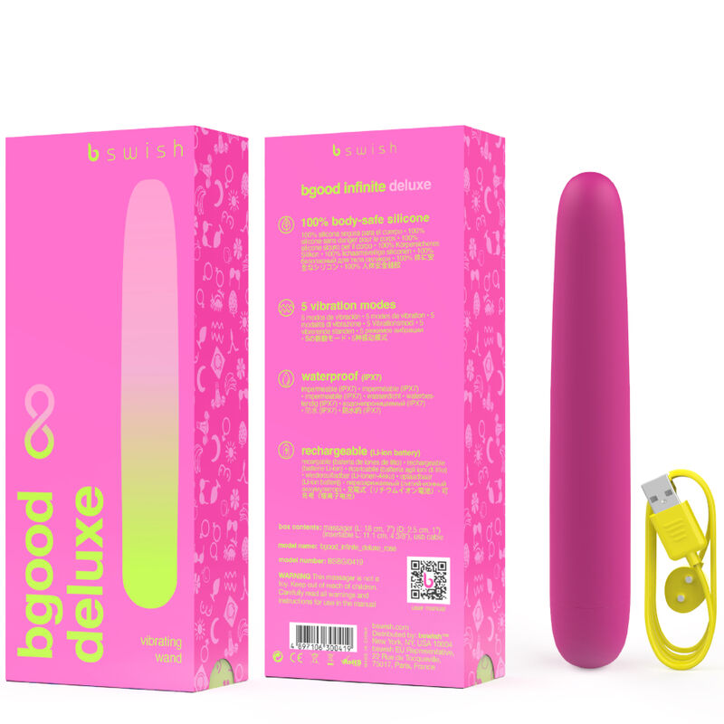 B Swish Bgood Infinite Deluxe Rechargeable Vibrator Pink Silicone | Niks.fi verkkokauppa