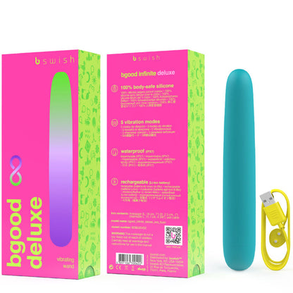 B Swish Bgood Infinite Deluxe Rechargeable Vibrator Blue Silicone | Niks.fi verkkokauppa
