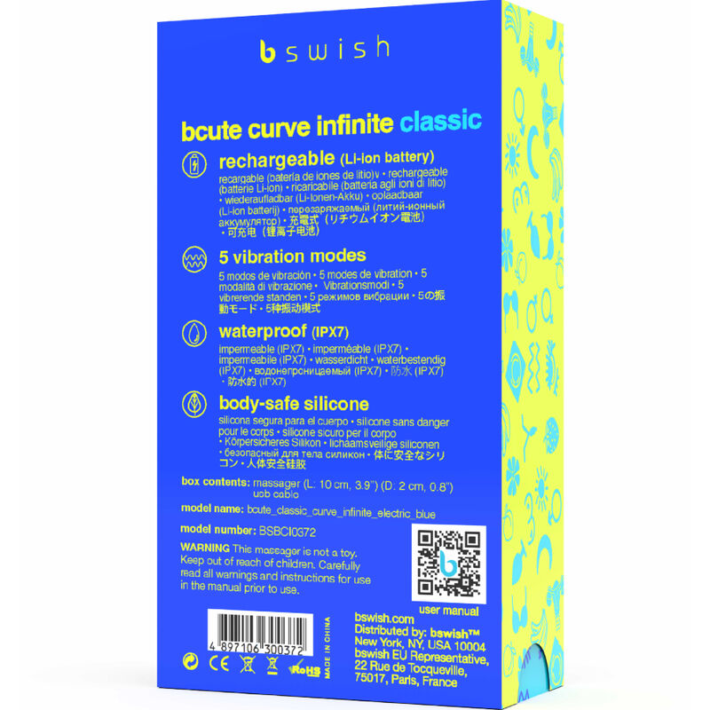 Bcute Curve Infinite Klassinen Ladattava Vibraattori Silikoni | Niks.fi verkkokauppa
