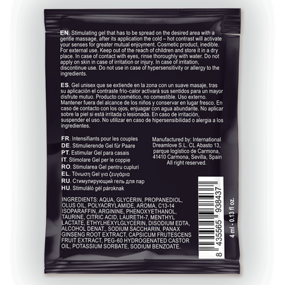 Spartan Male Enhancer Gel Hot-Cold Effect 100% Vegan 4Ml | Niks.fi verkkokauppa