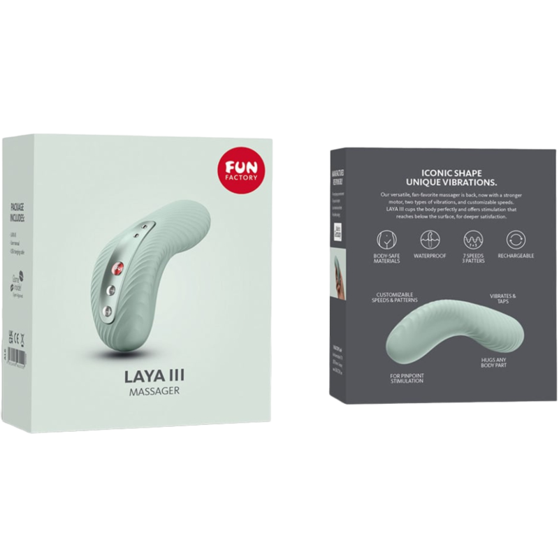 Fun Factory Laya Iii Rechargeable Lay-On Vibrator Sage Green | Niks.fi verkkokauppa