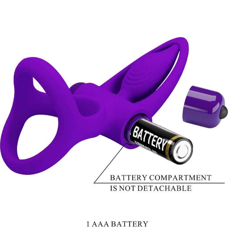 Pretty Love Vibrator Ring 10 Vibrations Violet Silicone | Niks.fi verkkokauppa