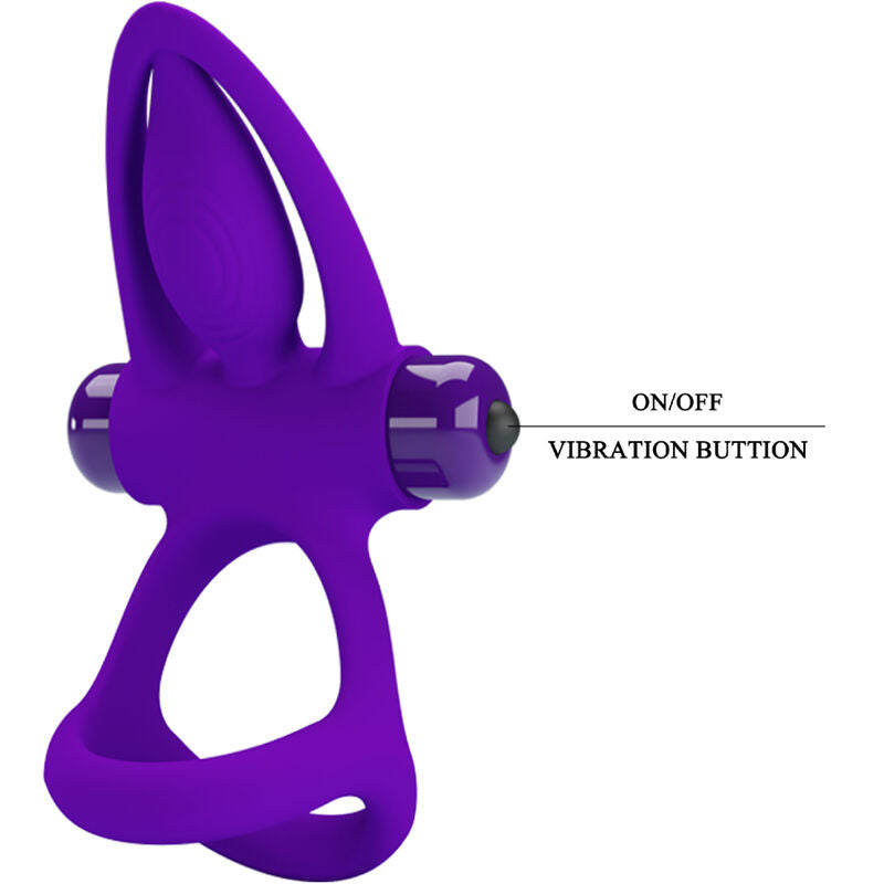 Pretty Love Vibrator Ring 10 Vibrations Violet Silicone | Niks.fi verkkokauppa