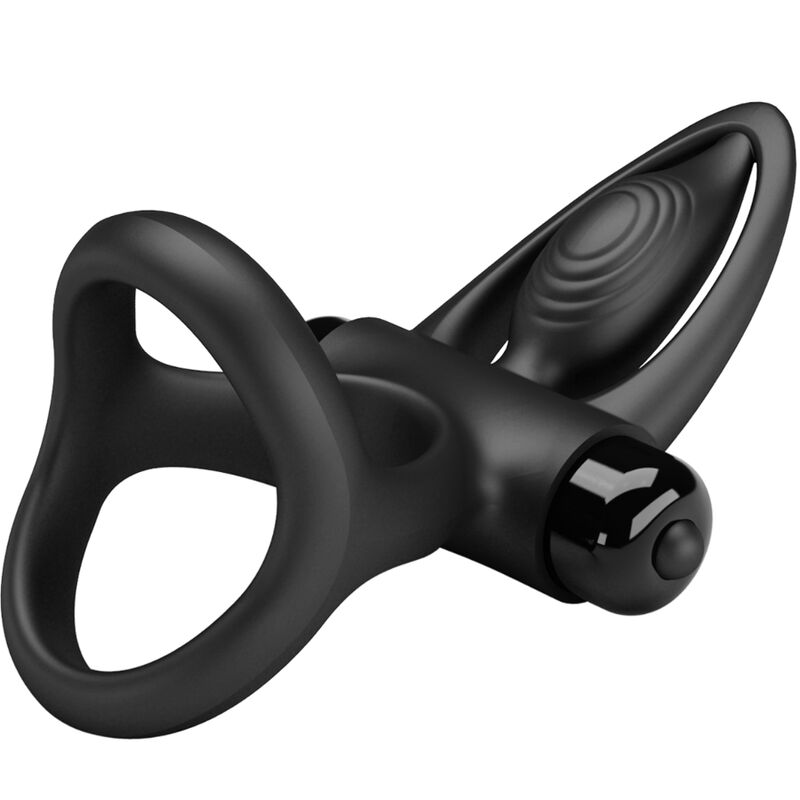 Pretty Love Vibrating Ring 10 Vibrations Black Silicone | Niks.fi verkkokauppa
