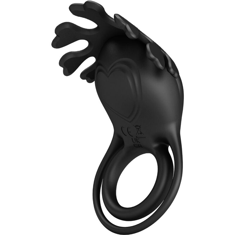 Pretty Love Ruben Vibrator Ring 7 Vibrations Black Silicone | Niks.fi verkkokauppa