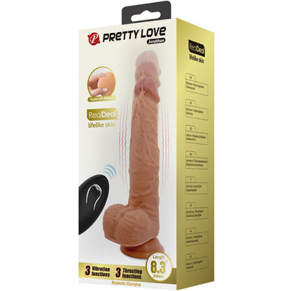 Pretty Love Jonathan Silicone Dildo 3 Vibrations + 3 Insertion Measurements Remote Control 21 Cm | Niks.fi verkkokauppa