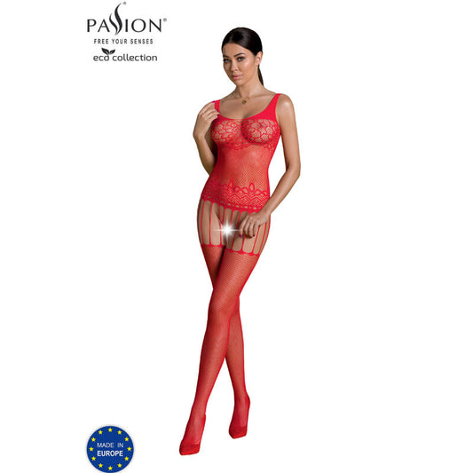 Passion Eco Collection Bodystocking Eco Bs001 Red | Niks.fi verkkokauppa