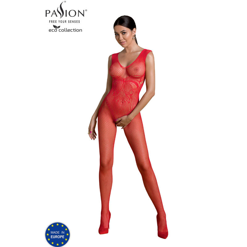 Passion Eco Collection Bodystocking Eco Bs003 Red | Niks.fi verkkokauppa