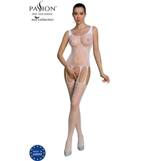 Passion Eco Collection Bodystocking Eco Bs007 White | Niks.fi verkkokauppa