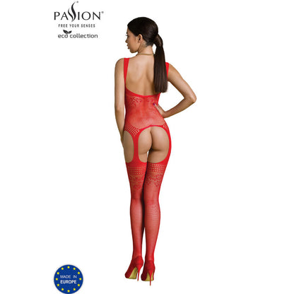 Passion Eco Collection Bodystocking Eco Bs008 Red | Niks.fi verkkokauppa