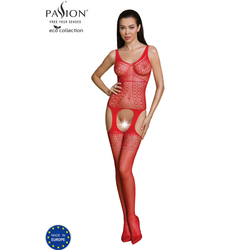 Passion Eco Collection Bodystocking Eco Bs010 Red | Niks.fi verkkokauppa