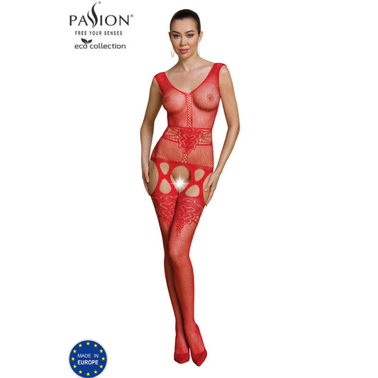 Passion Eco Collection Bodystocking Eco Bs014 Red | Niks.fi verkkokauppa