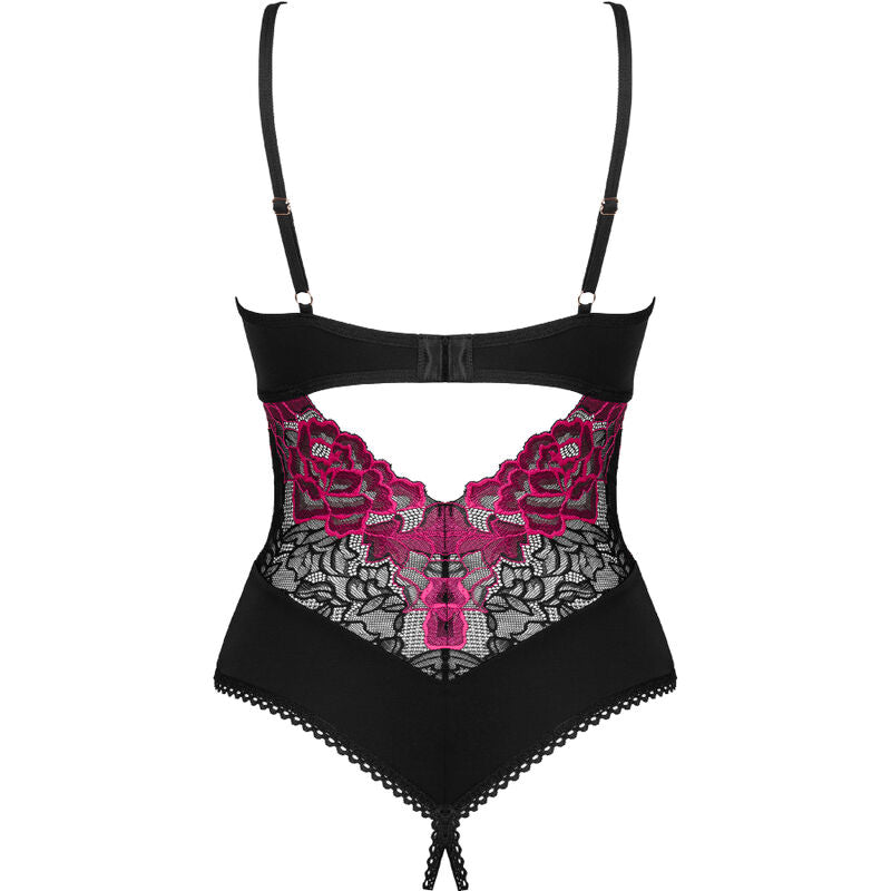 Obsessive Rosenty Crotchless Teddy Xs/S | Niks.fi verkkokauppa