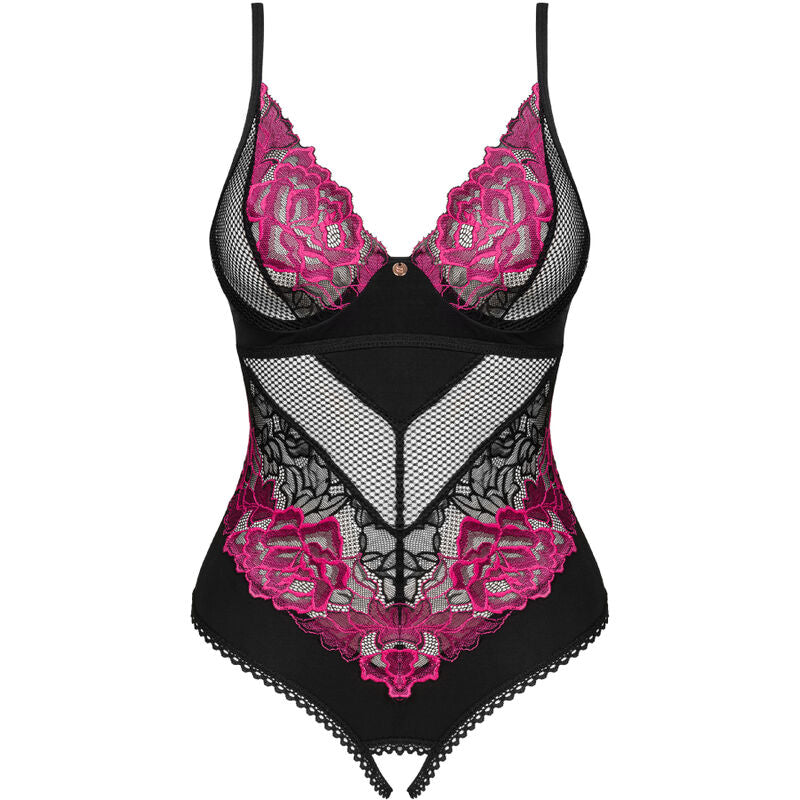 Obsessive Rosenty Crotchless Teddy Xl/Xxl | Niks.fi verkkokauppa