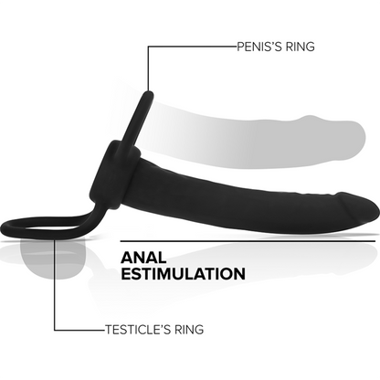 Mythologycobi Onyx Anal Dildo With Cock And Testicle Ring 13 Silicone Cm | Niks.fi verkkokauppa
