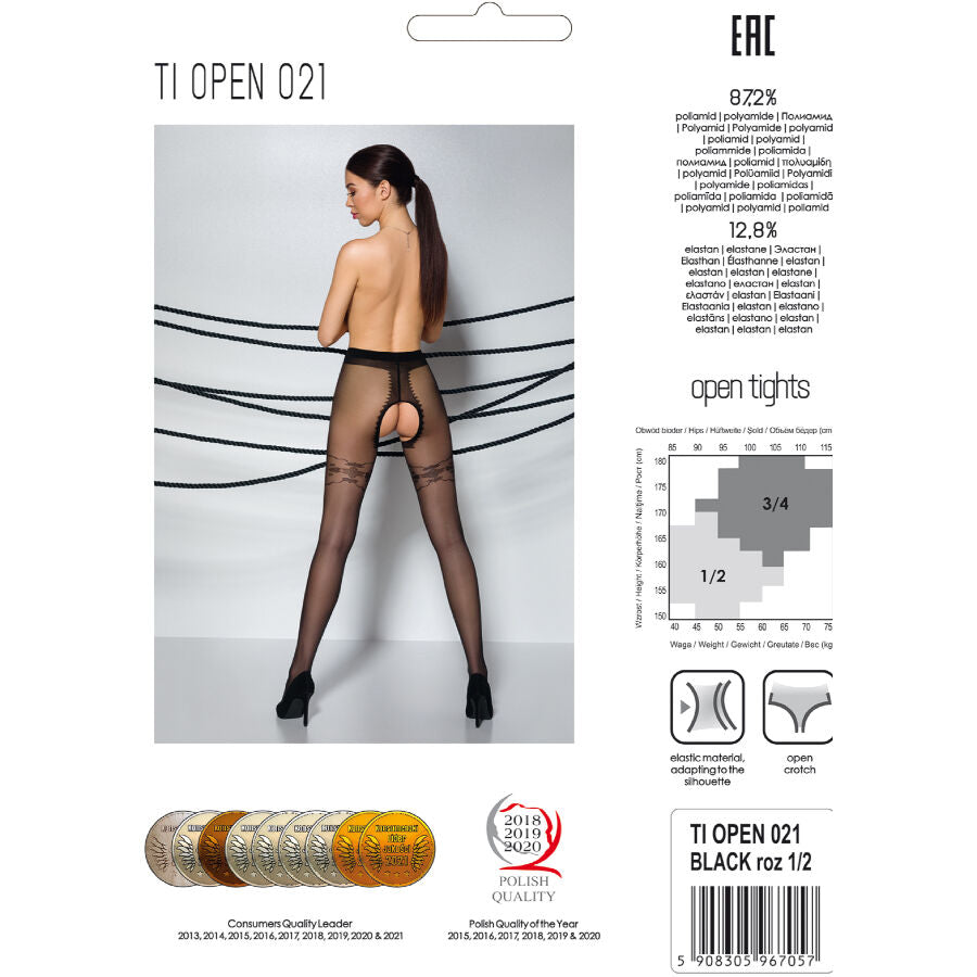 Passion Tiopen 021 Black Tights 3/4 20 Den | Niks.fi verkkokauppa