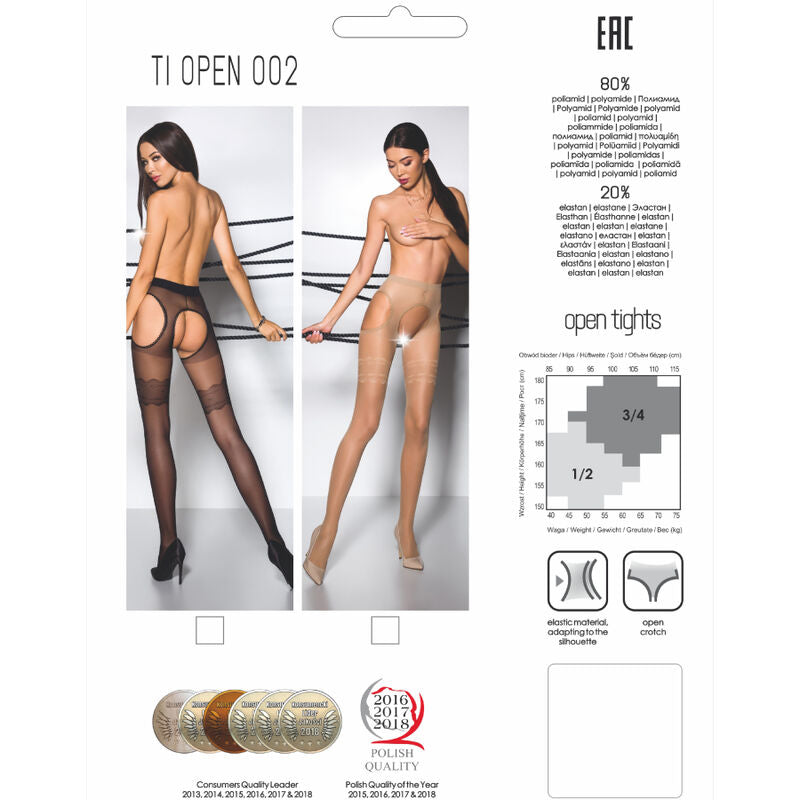 Passion Tiopen 002 Black Tights 1/2 20 Den | Niks.fi verkkokauppa