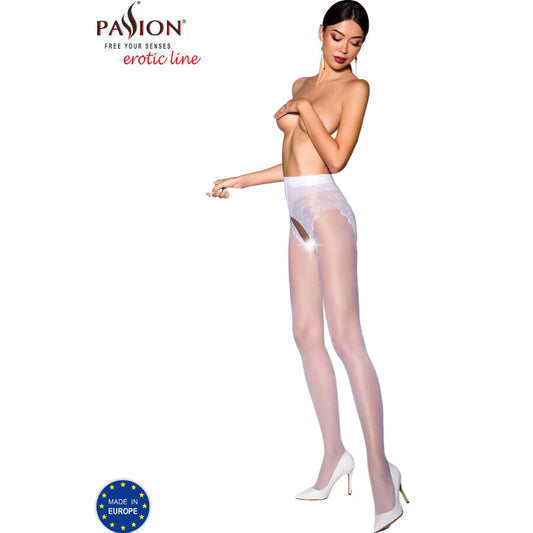 Passion Tiopen 006 White Tights 1/2 30 Den | Niks.fi verkkokauppa