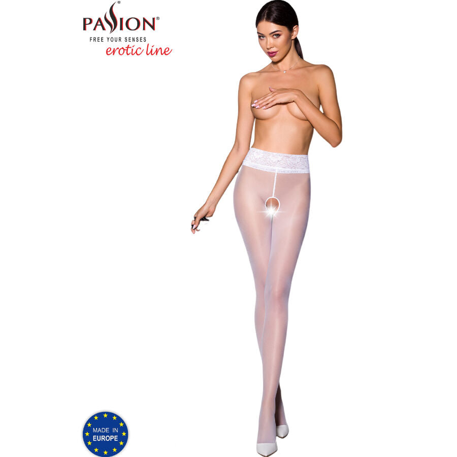 Passion Tiopen 008 White Tights 1/2 30 Den | Niks.fi verkkokauppa